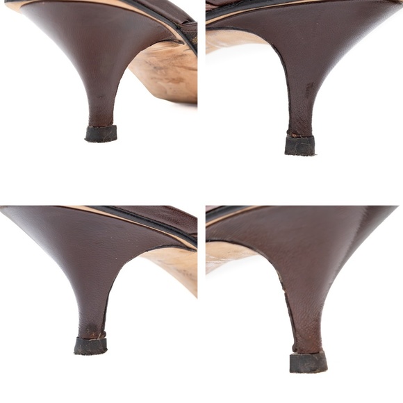 Fendi Vintage Zucca Monogram Slingback Kitten Heel Mules - Size US 8.5 M - Picture 10 of 10